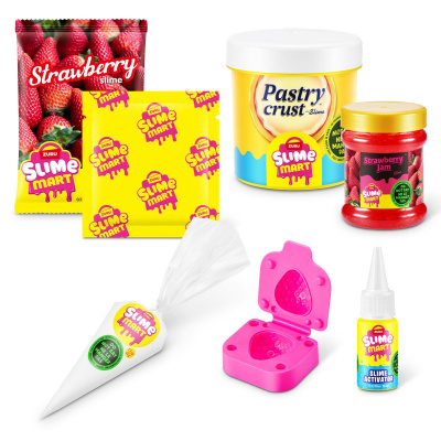 Ігровий набір зі слаймами SLIME MART серії Shopping Bag – ПОЛУНИЧНИЙ ЧИЗКЕЙК Slime Mart 15901A