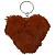 Брелок Серце хутряне, коричневе MIC BR1822
