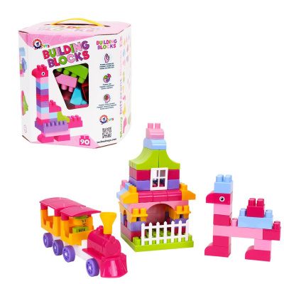 Конструктор Building Blocks, 90 деталей, рожевий Технок 6535