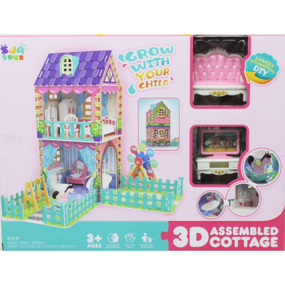 Конструктор 3D Будиночок двоповерховий, з меблями SGA toys 0588-18