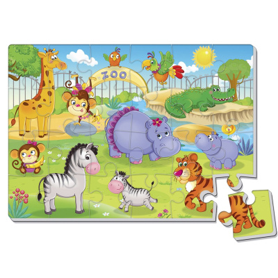 Мʼякі пазли А4 Зоопарк (24 елем ) Vladi Toys VT1102-17
