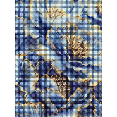 Алмазна мозаїка "Золотисті пелюстки півонії" ©art_selena_ua AMO20308, 30х40 см