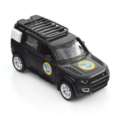 Машинка металева із серії Шеврони Героїв - Land Rover Defender 110 - ГУР МО TechnoDrive 250364M