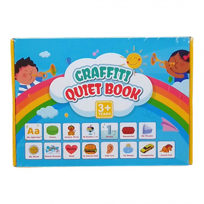 Книжка логічна Монтессорі: Graffiti Quiet Book, дошкільне навчання, 22 комплекти завдань MIC C60433