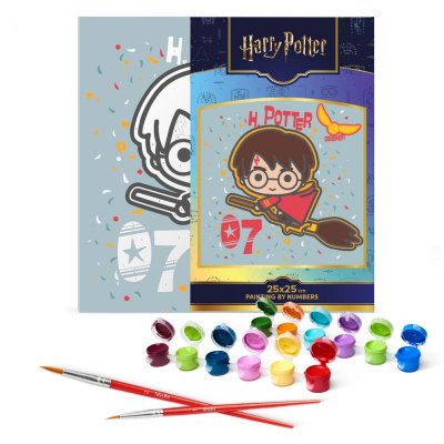 Картина за номерами Harry Potter, Гаррі Поттер: Політ на мітлі 25х25 см Ідейка KHO1364