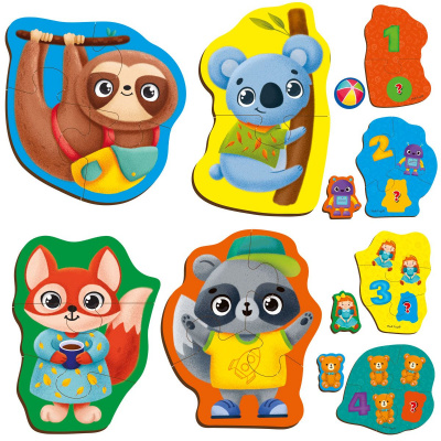 Пазли картонні (Maxi) Тварини; Іграшки Vladi Toys VT1722-27