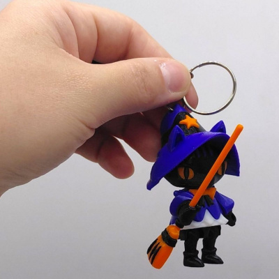 Брелок 3d друк КІШКА-ВІДЬМА, KEYCHAIN MIC KCHN048