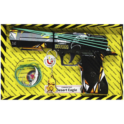 Деревʼяний пістолет Гумостріл Desert Eagle Сувенир-Декор DE-P