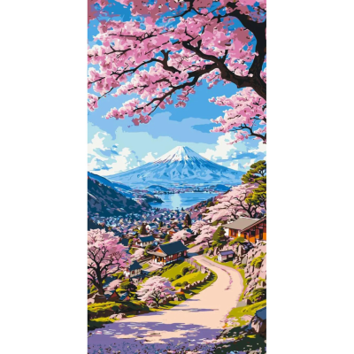 Картина за номерами "Краса японської сакури" LW5141, 40х80 см