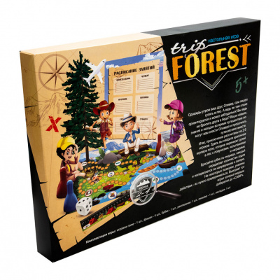 Настільна Гра-бродилка Trip Forest 30553 ігрове поле, 4 фішки, кубик
