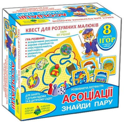 Розвиваюча логічна гра Асоціації Київська фабрика іграшок 84436