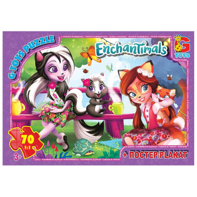 Пазли Enchantimals + постер, 70 елем. Gtoys EA214