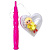 Світяшка Сердце з лялькою-брелоком (ЖОВТА) на паличці MIC PR1369