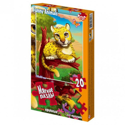 М'які пазли Ягуар, 20 елем. Danko toys S20-09-01,02,03,04...16