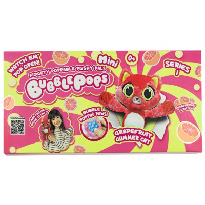 М’яка іграшка з ароматом Bubble Pops міні. Грейпфрутова кішка (20 см) Bubble Pops 2402005/12