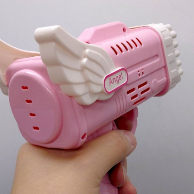 Пістолет з мильними бульбашками, крила Angel, рожевий MIC BIGBB029