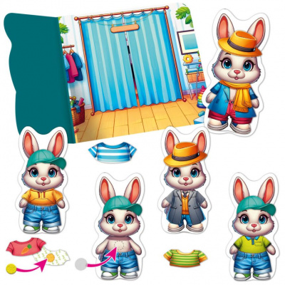 Гра розвиваюча Vladi Toys з липучками Зайчик Vladi Toys VT1320-04