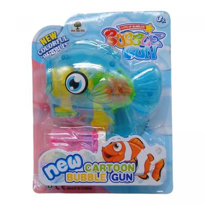 Пістолет з мильними бульбашками Рибка (блакитний) GOLD TREE TOYS JNH806