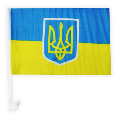 Прапор України з тризубом 45 х 30 см автомобільний MIC 20-7