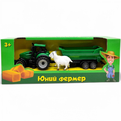Машинка інерційна Трактор з причепом, 18 см (з кізочкою) MIC 7940ABCD