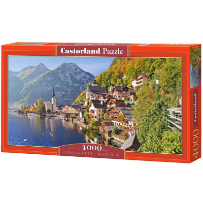 Пазли Місто на березі моря (на гірському схилі), Hallstatt, Austria, 4000 ел Castorland C-400041