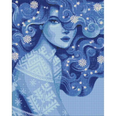 Алмазна мозаїка "Холодна краса" ©pollypop92 Ідейка AMO7452 40х50 см