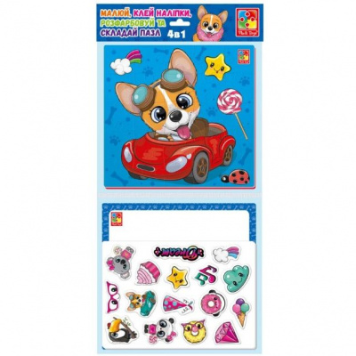 Набір для творчості 4в1. Веселі звірятка укр Vladi Toys VT4210-16