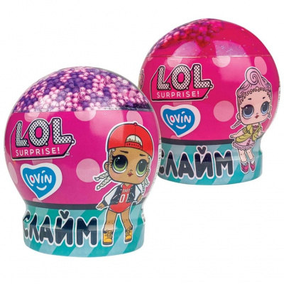 Іграшка-антистрес слайм з кульками, 210 мл L.O.L. Surprise! куля Lovin, мікс, 1 штука Окто LOL80192