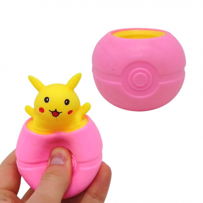 Антистрес “Аніме. Пікачу в покеболі”, рожевий MIC MS-24-10-1362