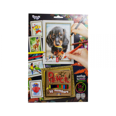 Картина за номерами Pencil by numbers: Такса Dankotoys PBN-01-02