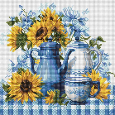 Алмазна мозаїка - Сонячна кава ©art_selena_ua, 40х40см Ideyka AMO8342