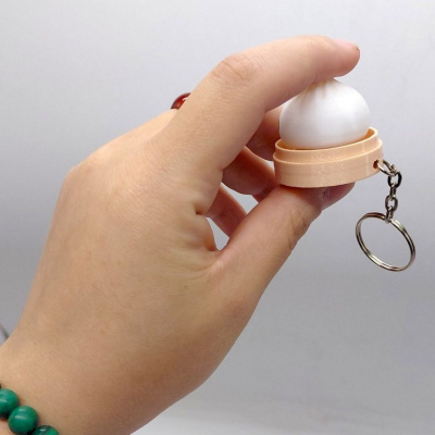 Брелок 3d друк ПЕЛЬМЕНЬ-КЛІКЕР МАЛЕНЬКИЙ (Блакитний), KEYCHAIN MIC KCHN139