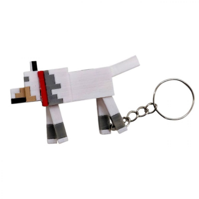 3D Брелоки MINECRAFT / МАЙНКРАФТ WOLF / ВОВК KEYCHAIN, 3D друк OYTOY 01018100