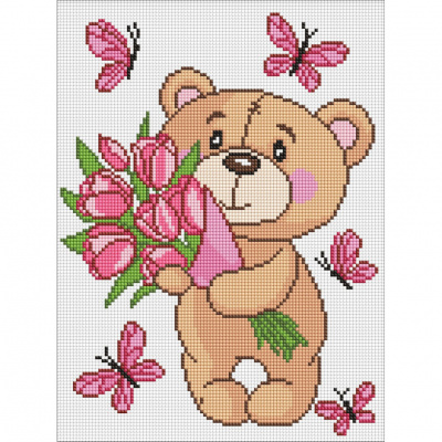 Алмазна мозаїка "Чарівний ведмедик" AMO8035, 30x40 см