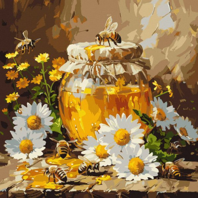 Картина за номерами - Мед та бджоли ©art_selena_ua Ideyka KHO3395