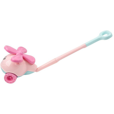 Каталка з ручкою Гвинтокрил, рожевий+бірюзовий Технок 9413