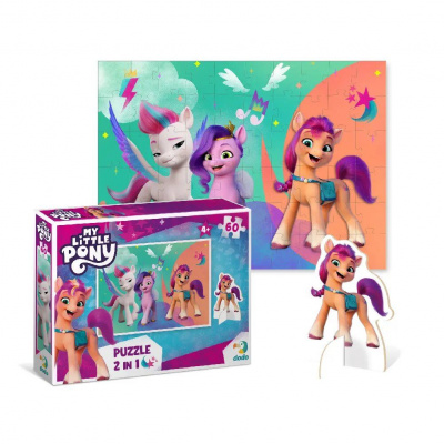 Пазли з фігуркою My Little Pony: Пригоди Санні, Піпп та Зіпп, 60 елементів Dodo 200138