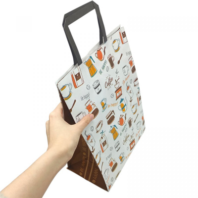 Пакет паперовий з ручками Крафт білий 25х15х34,5 см. Bourgeois 253415-39