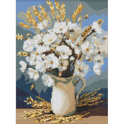 Алмазна мозаїка "Білі маки і пшениця" ©art_selena_ua AMO20053, 30х40 см