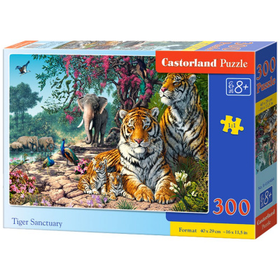 Пазли Заповідник тигрів, 300 елементів Castorland B-030484