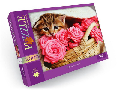 Пазли Кошеня в трояндах, 2000 елементів Dankotoys C2000-01-05
