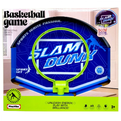 Баскетбольний набір (мʼяч, кошик, гачок для кріплення, насос короб. 37*4*33,5 см) MIC A-1V12