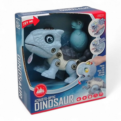 Конструктор з викруткою Динозавр: Анкілозавр, світло, звук DINOSAURS'ISLAND TOYS RS019C/RS019B/RS019F/RS01