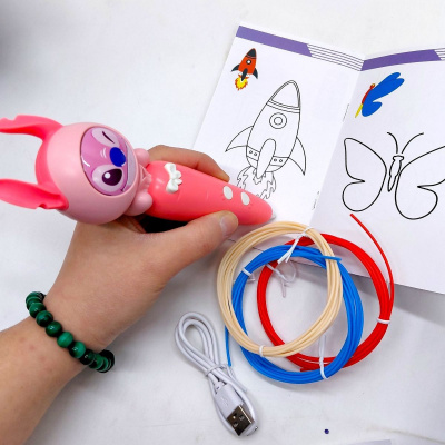 3D ручка Стіч (СИНІЙ), для створення 3D малюнків та моделей MIC 3Dpen