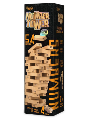 Настільна гра Number Tower укр Dankotoys NT-01U
