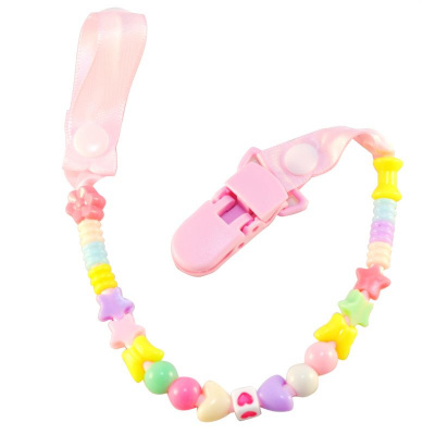 Кліпса для пустушки, рожевий Flower №0503