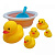 Набір для купання Каченята 5 каченят, ванна, ковшик Bibi Toys 760974BT