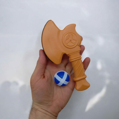 Дартс Axe Throwing 2 мʼячика, 3 сокири, 56 см, на липучках JINBAO TOYS JB6109A