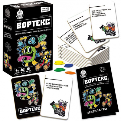 Гра настільна розважальна Вортекс Crazy Koko 14+ (укр) Vladi Toys VT5903-01