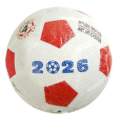 Мʼяч футбольний, гумовий, розмір №4 (червоний) MIC C70346